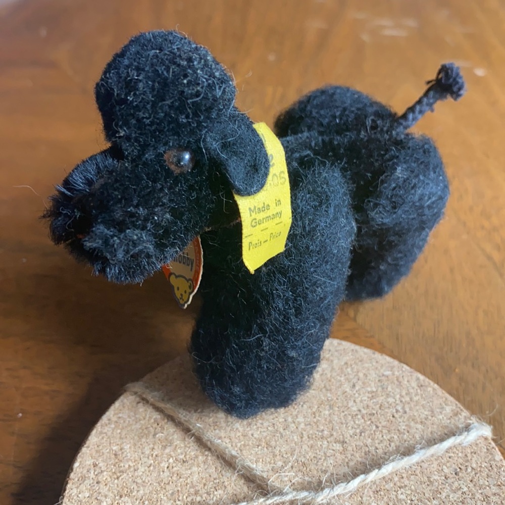 Steiff black poodle.